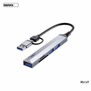 Bộ chia USB+Type C sang USB3.0+2*USB2.0+SD+TF Remax ru-u7