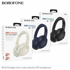 Tai nghe chụp đầu bluetooth Borofone Bo31 Tai nghe không dây chống ồn chủ động ANC Adaptive 38 giờ