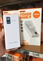 Sạc dự phòng sạc nhanh SYC S165 20000mAh type-c PD 240w max tích hợp cáp 4 đầu Màn hình kỹ thuật số