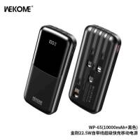Pin dự phòng sạc siêu nhanh WEKOME WP-65 (10000mAh) 22.5W tích hợp cáp 4 đầu Màn hình kỹ thuật số